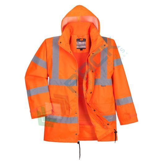 Giacca Hi Vis Impermeabile Giacca Bomber Alta Visibilità Pyramex - Impermeabile, Isolante, Riflettente Per Lavori Stradali O All'Aperto Giacca Sicurezza Invernale - Foto 2