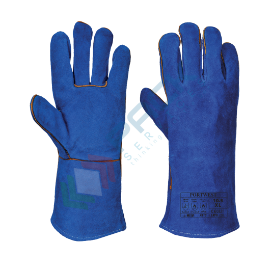 Guanti Da Saldatore In Pelle Taglia L - Protettivi Con Manicotto Sicurezza Per TIG E Lavori Pesanti - Foto 4