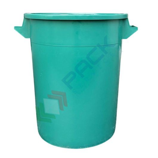 Bidone industriale in plastica (HDPE) 75 Lt, sovrapponibile e inseribile, coperchio a pressione (escluso), colore verde, Tipologia: Coperchio a Pressione, Capacità: 75 Lt, Colore: Verde vendita, produzione, prezzi e offerte