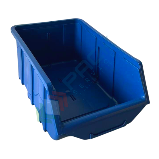 Contenitore bocca di lupo sovrapponibile, in plastica (PP), capacità 8,75 Litri, Mis. 219 L x 368 P x 148 H mm, con linguetta posteriore, colore blu, Tipologia: Sovrapponibile, Capacità: 8,75 Lt, Colore: Blu vendita, produzione, prezzi e offerte