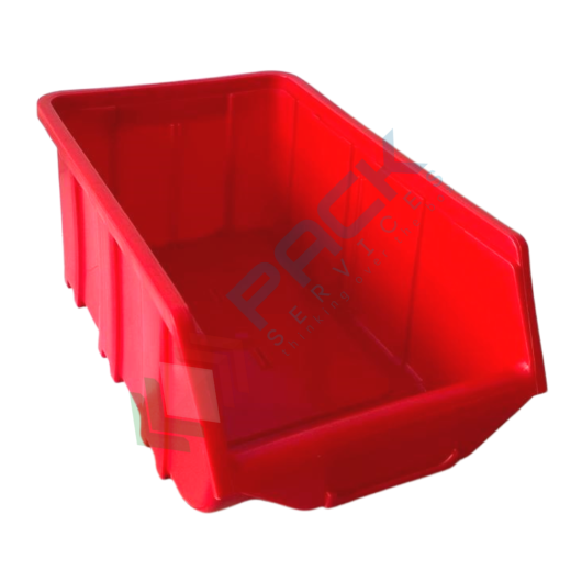 Contenitore bocca di lupo sovrapponibile, in plastica (PP), capacità 8,75 Litri, Mis. 219 L x 368 P x 148 H mm, con linguetta posteriore, colore rosso, Tipologia: Sovrapponibile, Capacità: 8,75 Lt, Colore: Rosso vendita, produzione, prezzi e offerte