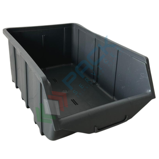 Contenitore bocca di lupo sovrapponibile, in plastica (PP), capacità 15 Litri, Mis. 264 L x 434 P x 168 H mm, con linguetta posteriore, colore grigio, Tipologia: Sovrapponibile, Capacità: 15 Lt, Colore: Grigio vendita, produzione, prezzi e offerte