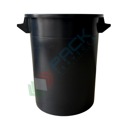 Bidone industriale in plastica (HDPE) 100 Lt, sovrapponibile e inseribile, coperchio a pressione (escluso), colore nero, Tipologia: Coperchio a Pressione, Capacità: 100 Lt, Colore: Nero vendita, produzione, prezzi e offerte