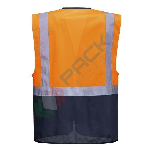 Gilet Trapuntato Bicolore Multitasche Blu Navy - Giubbotto Utility Uomo | Per Lavoro E Casual - Foto 11