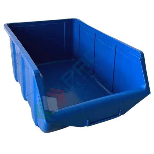 Contenitore bocca di lupo sovrapponibile, in plastica (PP), capacità 15 Litri, Mis. 264 L x 434 P x 168 H mm, con linguetta posteriore, colore blu, Tipologia: Sovrapponibile, Capacità: 15 Lt, Colore: Blu vendita, produzione, prezzi e offerte