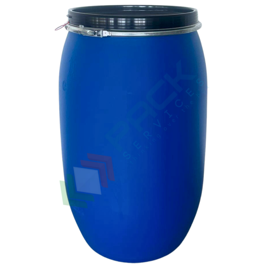 Fusto in plastica (HDPE) ad apertura totale, rotondo, capacità 220 Lt, ADR/ONU per solidi, uso industriale, Tipologia: Bocca Aperta - Rotonda (TO-UN), Capacità: 220 Lt, Omologazione ADR: SI, Per Alimenti: NO, Materiale: HDPE, Colore: Blu vendita, produzione, prezzi e offerte