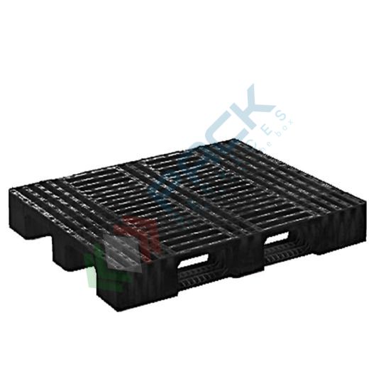 Pallet in plastica riciclata (HDPE), Mis. 1000 L x 1200 P x 150 H mm, con 3 traverse, piano forato, portata statica 4000 Kg, portata dinamica 1500 Kg, Tipologia: Pallet Medio, Mis. Base (cm): 100 x 120, Altezza (cm): 15, Base: Traverse, Parte Superiore: Forata, Portata Statica (Kg): 4000, Portata Dinamica (Kg): 1500 vendita, produzione, prezzi e offerte