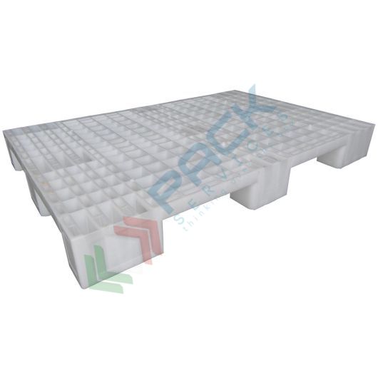Pallet in plastica (HDPE), Mis. 800 L x 1200 P x 135 H mm, con 9 piedi, piano forato, portata statica 1800 Kg, portata dinamica 600 Kg, Tipologia: Pallet Igienico, Base: Piedi, Parte Superiore: Forata, Mis. Base (cm): 80 x 120, Altezza (cm): 13,5, Portata Statica (Kg): 1800, Portata Dinamica (Kg): 600 vendita, produzione, prezzi e offerte