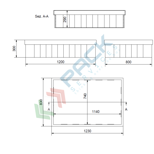 Vasca Di Contenimento Liquidi In PE Gialla | 280 Lt | Per 2 Fusti | Resistente A Chemical | Euro Pallet - Foto 7