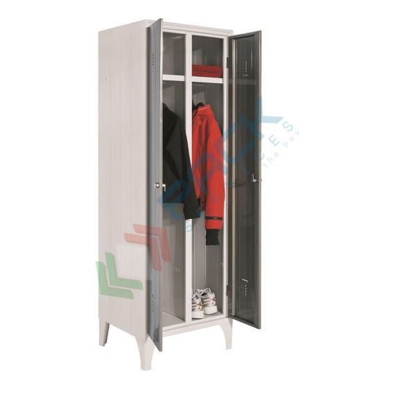 Armadio spogliatoio sporco pulito in metallo, 2 vani e 1 tramezzo, Mis. 615 L x 500 P x 1800 H mm, maniglia in metallo, Tipologia: Sporco Pulito, Nr. Vani: 2, Larghezza (cm): 61.5, Profondità (cm): 50, Altezza (cm): 180, Chiusura: Maniglia, 10 image vendita, produzione, prezzi e offerte