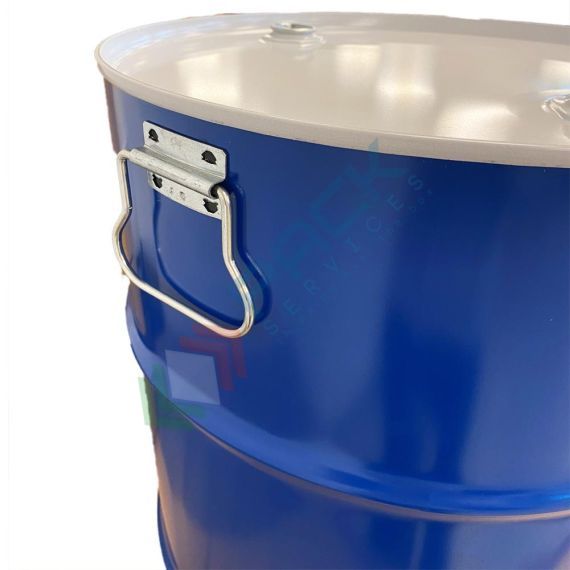 Fusto in ferro cilindrico con tappi Tri-sure (2" e 3/4" inclusi), Mis. Ø 380 x 587 H mm, capacità nominale 60 Lt, capacità totale 61,3 Lt, omologato ADR/ONU, blu int. laccato, Tipologia: Fusto Tappi a Vite Tri-Sure, Capacità: 60 Lt, Ideale per: Liquidi, Ø Diametro (mm): 380, Altezza (mm): 587, Colore Esterno / Interno: Blu - Laccato, 7 image vendita, produzione, prezzi e offerte