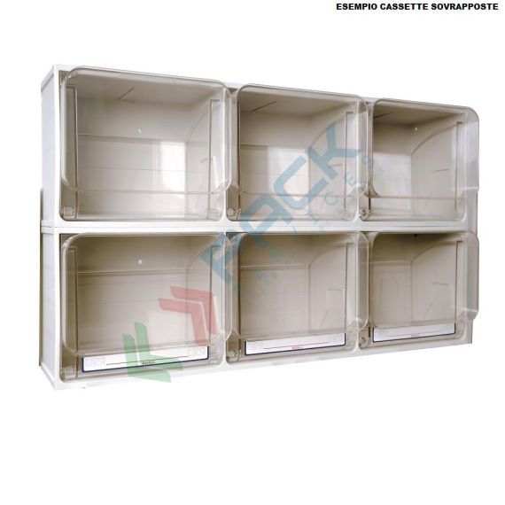 Cassettiera porta minuteria in plastica (PET), con 5 cassetti, Mis. 600 L x 133 P x 132 H mm, colore grigio scuro, Tipologia: Cassettiera Crystal Box, Versione: Profondità 13,3 cm, Cassetti/e nr.: 5, Colore: Grigio Scuro, 5 image vendita, produzione, prezzi e offerte
