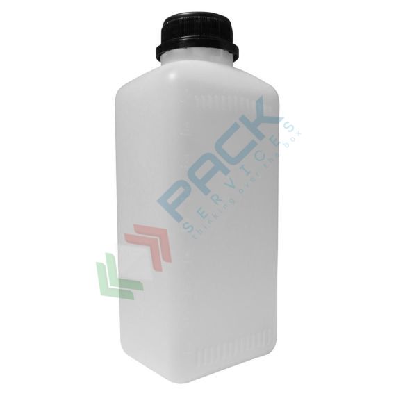 Flacone in plastica (HDPE) rettangolare a collo stretto, capacità 1000 ml, chiusura con tappo a vite con apertura del sigillo a strappo (tappo incluso), colore neutro, Tipologia: Bottiglie Rettangolari, Capacità: 1000 ml, Bocca: Stretta, Chiusura: Tappo a Vite e Sigillo, Omologazione ADR: NO, Colore: Neutro vendita, produzione, prezzi e offerte