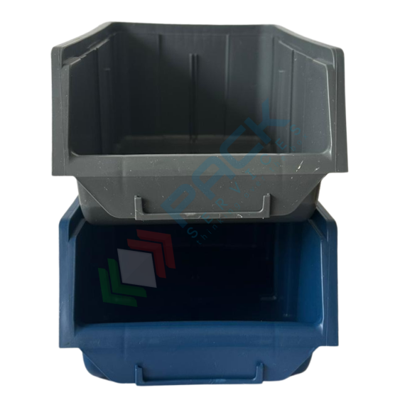 Contenitore bocca di lupo sovrapponibile, in plastica (PP), capacità 5,25 Litri, Mis. 184 L x 304 P x 129 H mm, con linguetta posteriore, colore grigio, Tipologia: Bocca di Lupo Sovrapponibile, Capacità: 5,25 Lt, Colore: Grigio, 8 image vendita, produzione, prezzi e offerte