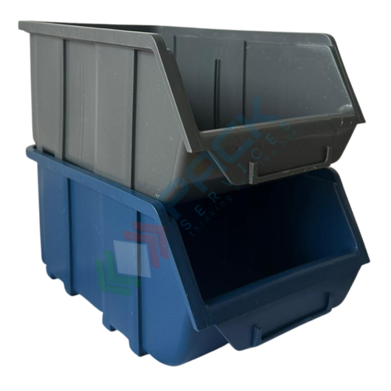 Contenitore bocca di lupo sovrapponibile, in plastica (PP), capacità 5,25 Litri, Mis. 184 L x 304 P x 129 H mm, con linguetta posteriore, colore blu, Tipologia: Bocca di Lupo Sovrapponibile, Capacità: 5,25 Lt, Colore: Blu, 9 image vendita, produzione, prezzi e offerte