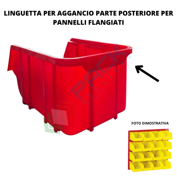 Contenitore bocca di lupo sovrapponibile, in plastica (PP), capacità 5,25 Litri, Mis. 184 L x 304 P x 129 H mm, con linguetta posteriore, colore rosso, Tipologia: Bocca di Lupo Sovrapponibile, Capacità: 5,25 Lt, Colore: Rosso, 7 image vendita, produzione, prezzi e offerte