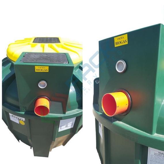 Fossa imhoff biologica, corpo nervato, A.E. 10, capacità 1600 Lt, Mis. Ø 1250 x 1550 H mm, per il trattamento primario dei reflui domestici, Utilizzo: Trattamento Primario, Tipologia: Fossa Imhoff, Volume (Lt): 1600, Versione: Corpo Nervato, 11 image vendita, produzione, prezzi e offerte