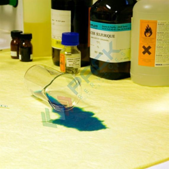 Panni assorbenti per chimici, spessore singolo, Mis. 50 x 40 cm, capacità assorbimento per foglio 0,46 Lt - totale 95 Lt, conf. 200 pz, Tipologia: Assorbenti per Chimici, Modello: Panno, Misura: 50 x 40 cm, Versione: Spessore Singolo, Confezionamento: 200 Pz., Capacità di Assorbimento Conf. (Lt): 95, 5 image vendita, produzione, prezzi e offerte