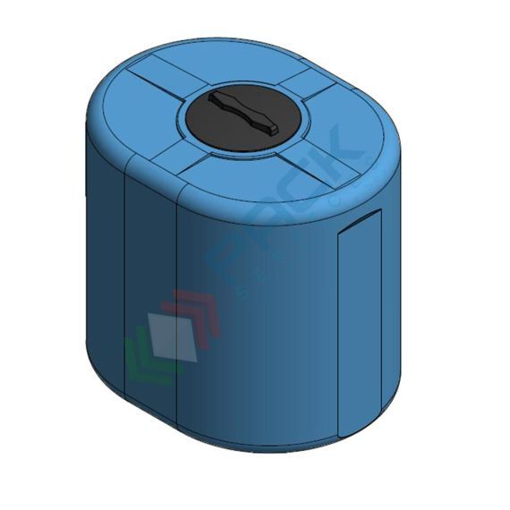 Serbatoio acqua in plastica (PE), ellittico verticale, capacità 550 Lt, Mis. 780 L x 1000 P x 950 H mm, colore azzurro, Tipologia: Serbatoio Ellittico, Capacità: 550 Lt, Versione: Standard, 9 image vendita, produzione, prezzi e offerte