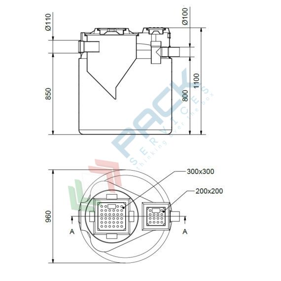 Separatore di oli statici, Mis. Ø 950 x 1100 H mm, capacità 600 Lt, Utilizzo: Trattamento Secondario, Tipologia: Separatore di Oli Statico, Volume (Lt): 600, Versione: Standard, 8 image vendita, produzione, prezzi e offerte