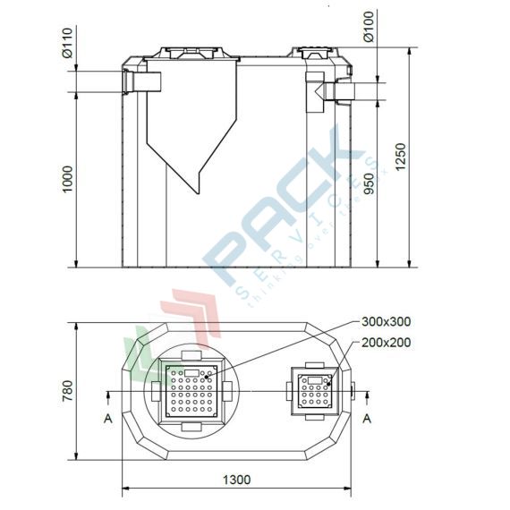 Separatore di oli statici, Mis. Ø 1300 x 1250 H mm, capacità 1000 Lt, Utilizzo: Trattamento Secondario, Tipologia: Separatore di Oli Statico, Volume (Lt): 1000, Versione: Standard, 9 image vendita, produzione, prezzi e offerte
