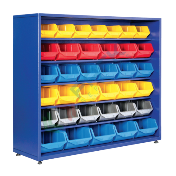 Armadio composto da 30 cassette in plastica bocca di lupo, realizzato in metallo/legno, Mis. 1400 L x 450 P x 1200 H mm, base con piedini, Tipologia: Scaffale, Tipo Contenitore: Cassette Bocca di Lupo, Versione: Standard, Cassetti/e nr.: 30, Colore: Misto, Misura: 1400 L x 450 P x 1200 H mm vendita, produzione, prezzi e offerte