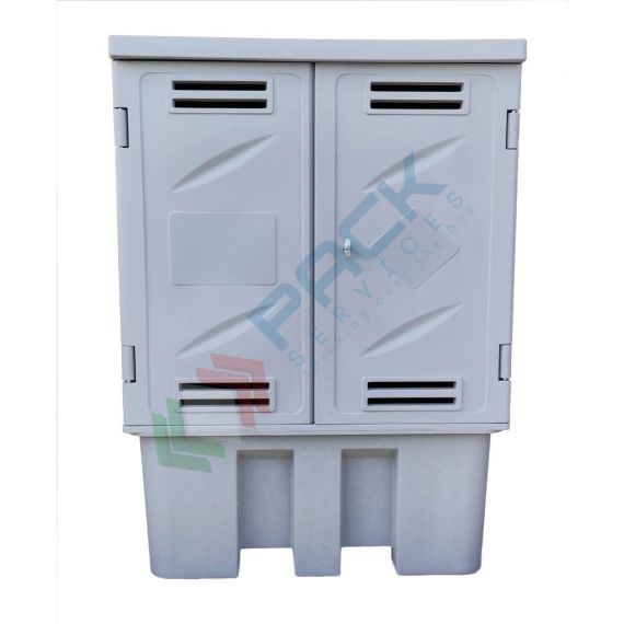 Deposito di stoccaggio per 1 cisterna IBC 1000 Lt, in plastica (PE), volume di raccolta 1350 Lt, Mis. 1540 L x 1600 P x 2300 H mm, colore grigio, Tipologia: Deposito per Cisterne, Ideale per: 1 Cisterna, Versione: Tetto Fisso, Materiale: Plastica, Volume di Raccolta (Lt): 1350, 9 image vendita, produzione, prezzi e offerte