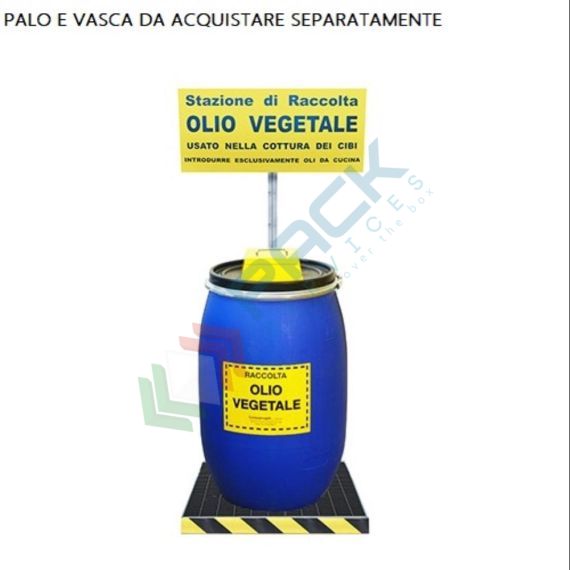 Fusto per olio vegetale usato con bocchetta RistOil, in plastica (HDPE), capacità 120 Lt, Tipologia: Fusto Olio Esausto, Capacità: 120 Lt, Versione: Olio Vegetale, 11 image vendita, produzione, prezzi e offerte