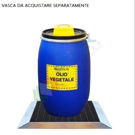 Fusto per olio vegetale usato con bocchetta RistOil, in plastica (HDPE), capacità 120 Lt, Tipologia: Fusto Olio Esausto, Capacità: 120 Lt, Versione: Olio Vegetale, 10 image vendita, produzione, prezzi e offerte