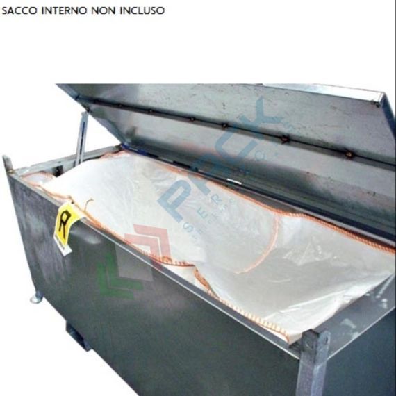 Contenitore per la raccolta di tubi al neon esausti, in acciaio zincato, capacità 1000 Lt, Tipologia: Contenitore Neon Esausti, Capacità: 1000 Lt, Materiale: Acciaio Zincato, 3 image vendita, produzione, prezzi e offerte