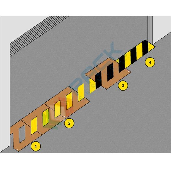 Dime per segnaletica di sicurezza orizzontale, in cartone rinforzato, Kit ZEBRA, Tipologia: Dima per Segnaletica, Versione: Kit ZEBRA, 2 image vendita, produzione, prezzi e offerte