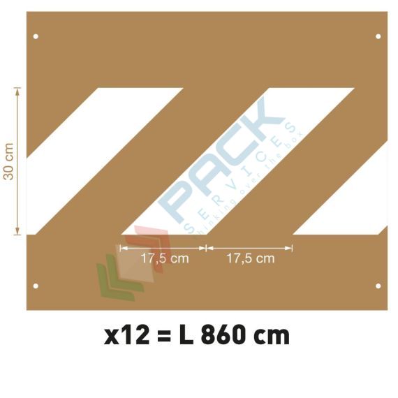 Dime per segnaletica di sicurezza orizzontale, in cartone rinforzato, Kit ZEBRA, Tipologia: Dima per Segnaletica, Versione: Kit ZEBRA vendita, produzione, prezzi e offerte