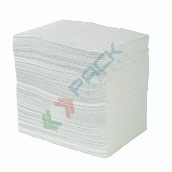 Panni assorbenti per oli ed idrocarburi, versione rinforzata, Mis. 50 x 40 cm, capacità assorbimento per foglio 1,25 Lt - totale 125 Lt, conf. 100 pz, Tipologia: Assorbenti per Oli e Idrocarburi, Modello: Panno, Misura: 50 x 40 cm, Versione: Rinzorfato, Confezionamento: 100 Pz., Capacità di Assorbimento Conf. (Lt): 121, 5 image vendita, produzione, prezzi e offerte