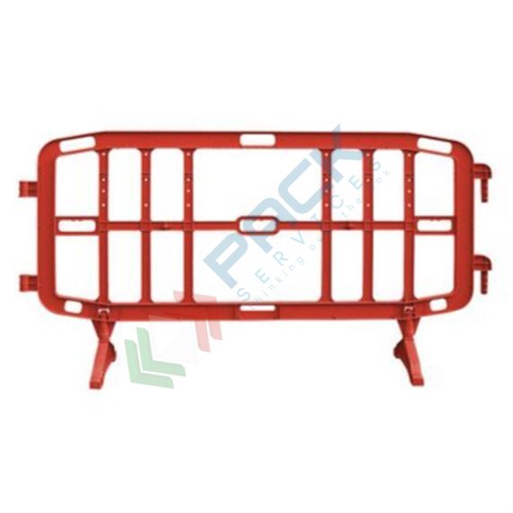 Transenna in plastica (PP) stradale, Mis. 200 x 102 cm, colore rosso, Tipologia: Transenna Stradale in PP, Colore: Rosso, 4 image vendita, produzione, prezzi e offerte