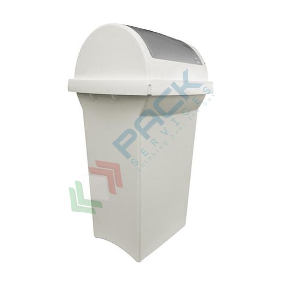 Pattumiera per la raccolta differenziata rifiuti, capacità 50 Lt, coperchio basculante, colore bianco/grigio, Tipologia: Pattumiera, Capacità: 50 Lt, Chiusura: Coperchio Basculante, Versione: Standard, Colore: Bianco vendita, produzione, prezzi e offerte