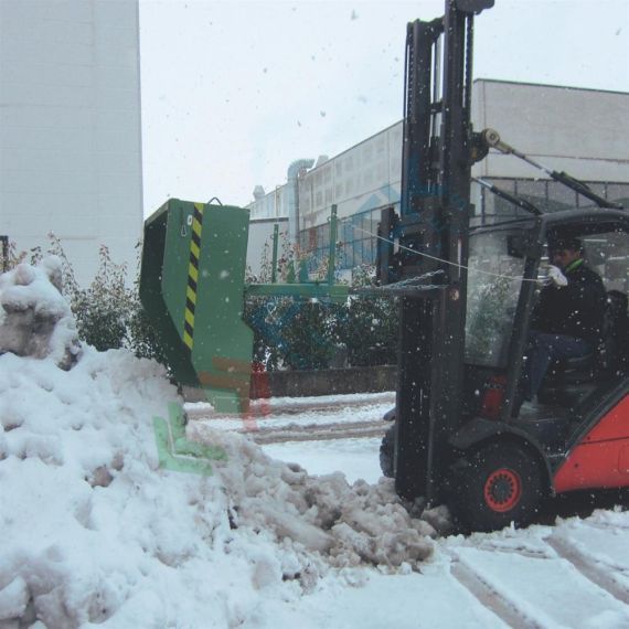 Benna ribaltabile senza ruote, in acciaio, svuotamento da terra, arancio RAL 2004, Tipologia: Benna con Caricamento a Terra, Pareti: Chiuse, Base: Senza Ruote, Capacità: N.D., Portata (Kg): 1000, 15 image vendita, produzione, prezzi e offerte