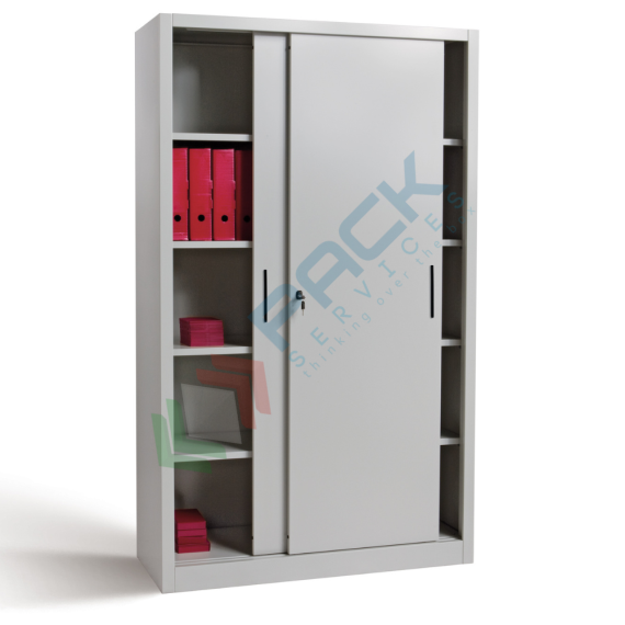 Armadio in metallo per archivio con ante scorrevoli, 1 vano, Mis. 1200 L x 450 P x 2000 H mm, Tipologia: Archivio Ante Scorrevoli, Nr. Vani: 1, Larghezza (cm): 120, Profondità (cm): 45, Altezza (cm): 200, Chiusura: Serratura, 5 image vendita, produzione, prezzi e offerte