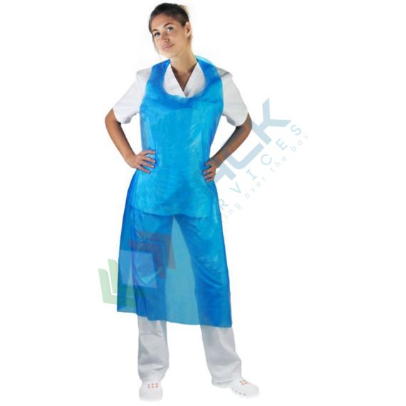Grembiuli monouso in polietilene (LDPE), 18 micron, Mis 80 x 125 cm, conf 100 pz, Colore: Azzurro vendita, produzione, prezzi e offerte