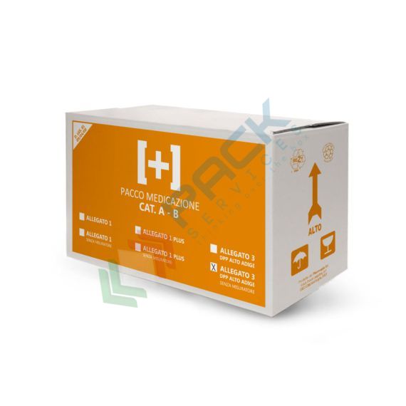 Kit reintegro pronto soccorso, senza sfigmomanometro, conforme all'allegato 1 integrazione del DPP n. 25/2005 Alto Adige, ideale per 3 o più lavoratori (per aziende del gruppo AB), Tipologia: Kit Reintegro, Normativa: D.P.P. 25 Alto Adige, Nr. Lavoratori: 3 o più Lavoratori, Allegato: Allegato 3, Contenuto: Base Senza Misuratore vendita, produzione, prezzi e offerte