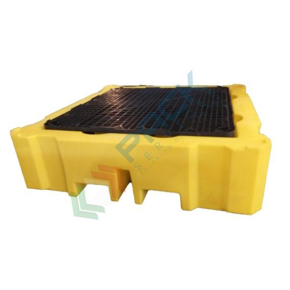 Vasca di contenimento liquidi in plastica (PE) modulare, con griglia, ideale per 4 fusti , volume di raccolta 650 Lt, Mis. 1500 L x 1500 P x 400 H mm, colore giallo, Tipologia: Vasca per Fusti, Ideale per: 4 Fusti, Versione: Modulare, Materiale: Plastica, Volume di Raccolta (Lt): 650 vendita, produzione, prezzi e offerte