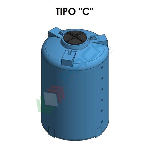 Serbatoio acqua in plastica (PE), cilindrico verticale, capacità 6890 Lt, Mis. Ø 2000 x 2350 H mm, colore azzurro, Tipologia: Serbatoio Cilindrico Verticale, Capacità: 6890 Lt, Versione: Alto, 10 image vendita, produzione, prezzi e offerte