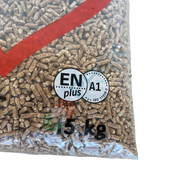 Pellet naturale prodotto 100% abete made in Austria, certificato ENplus A1 (n. AT 376), sacco da 15 Kg, 3 image vendita, produzione, prezzi e offerte