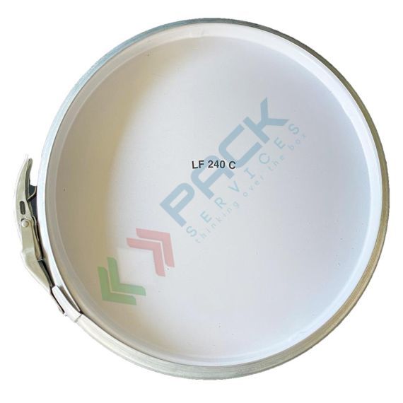 Coperchio a leva con cravatta metallica per secchi conici in metallo Ø 240 mm, colore laccato, Tipologia: Coperchio con Cravatta, Ø Diametro (mm): 240, Colore Esterno / Interno: Bianco - Laccato, 4 image vendita, produzione, prezzi e offerte