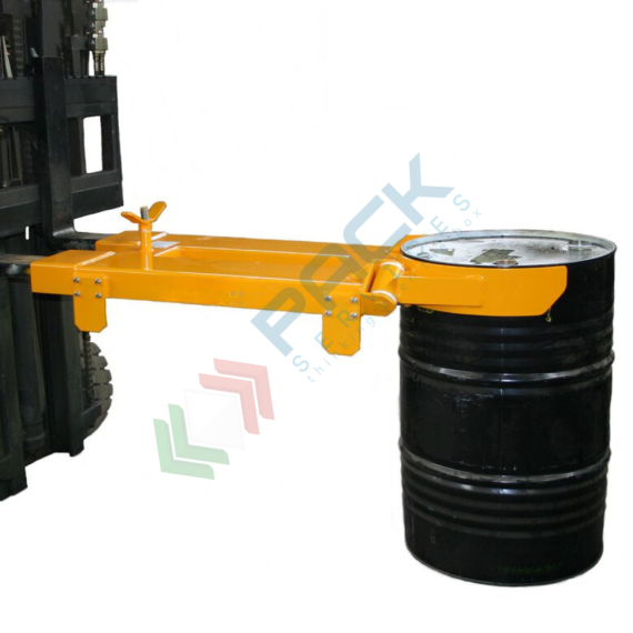 Pinza monofusto inforcabile per la presa centrale, in acciaio verniciato, Mis. 1520 L x 612 P x 210 H mm, ideale per fusti in metallo vendita, produzione, prezzi e offerte