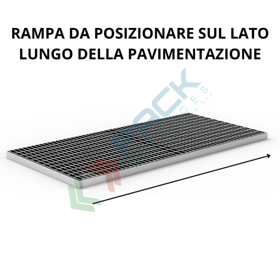 Rampa in acciaio zincato per pavimento di contenimento Cod. Art. VCLA-PAV230, ideale per lato lungo (2900 L mm), Tipologia: Rampa, Ideale per: Lato Lungo VCLA-PAV230, Materiale: Acciaio Zincato, 2 image vendita, produzione, prezzi e offerte