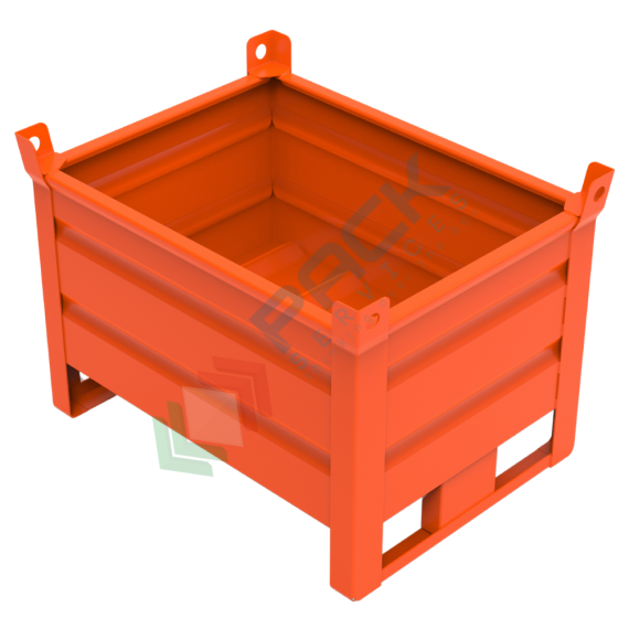 Contenitore in lamiera con slitte lato corto, Mis. 800 L x 600 P x 595 H mm, portata 800 Kg, colore arancio RAL 2004, Tipologia: Contenitore In Lamiera, Base: Slitte Lato Corto, Larghezza (cm): 80, Profondità (cm): 60, Altezza (cm): 59,5, Sportello: NO, Portata (Kg): 800 vendita, produzione, prezzi e offerte