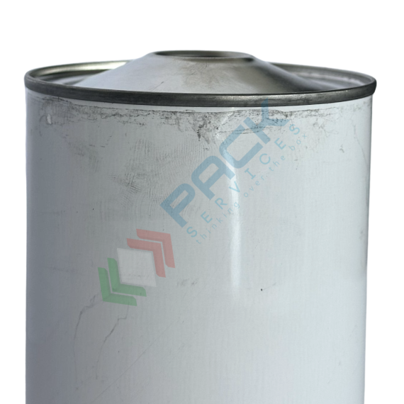 Lattina in metallo cilindrica, Mis. Ø 90 x 100 H mm, capacità nominale 500 ml, bocca Ø 24 mm, bianco int. grezzo (tappo dosatore non incluso) - 2° SCELTA, Tipologia: Lattina Cilindrica (2° Scelta), Capacità: 0,500 Lt, Colore Esterno / Interno: Bianco - Grezzo, 6 image vendita, produzione, prezzi e offerte