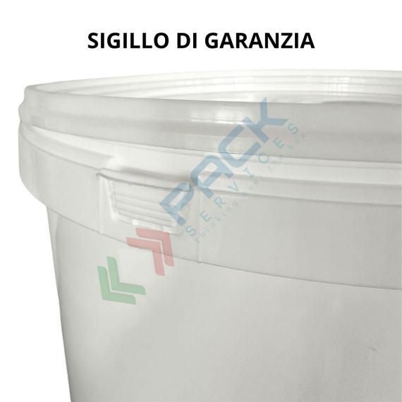 Secchio plastica (PP) conico, capacità 3 Lt, Mis. Ø 190 x 137 H mm, manico in plastica, sigillo di garanzia e chiusura a pressione (coperchio ESCLUSO), Tipologia: Secchio Conico, Capacità: 3 Lt, Omologazione ADR: NO, Manico: Plastica, Colore: Bianco, Made In: Europa, 8 image vendita, produzione, prezzi e offerte