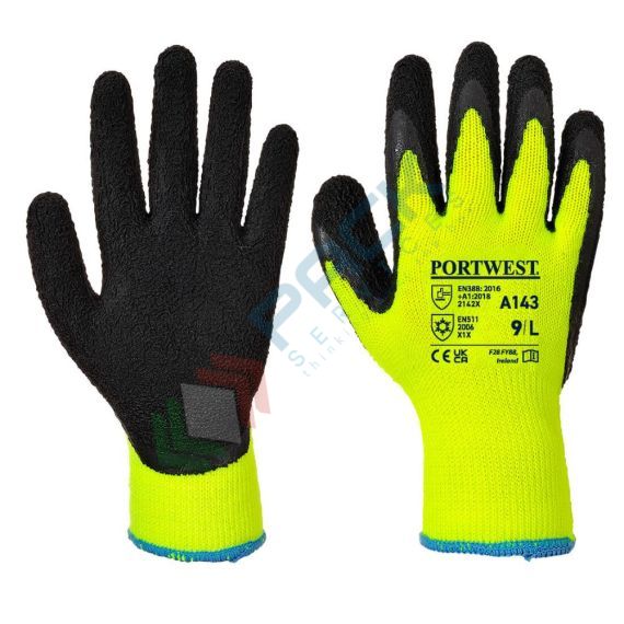 Guanti da lavoro resistenti al freddo con caldo rivestimento in acrilico + schiuma di lattice per un grip eccellente, calibro 10, omologati EN 388 + EN 511, colore giallo/nero, taglia M, Colore: Giallo + Nero, Taglia: M vendita, produzione, prezzi e offerte