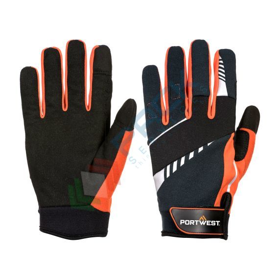 Guanti da lavoro multiuso con grip, resistenti al taglio (livello B) e ad alte prestazioni,in PU + nylon, modello DX4 con nastro riflettente migliora la visibilità, polsino con strap, omologati EN 388, colore blu metro, taglia S, Colore: Blu, Taglia: S vendita, produzione, prezzi e offerte